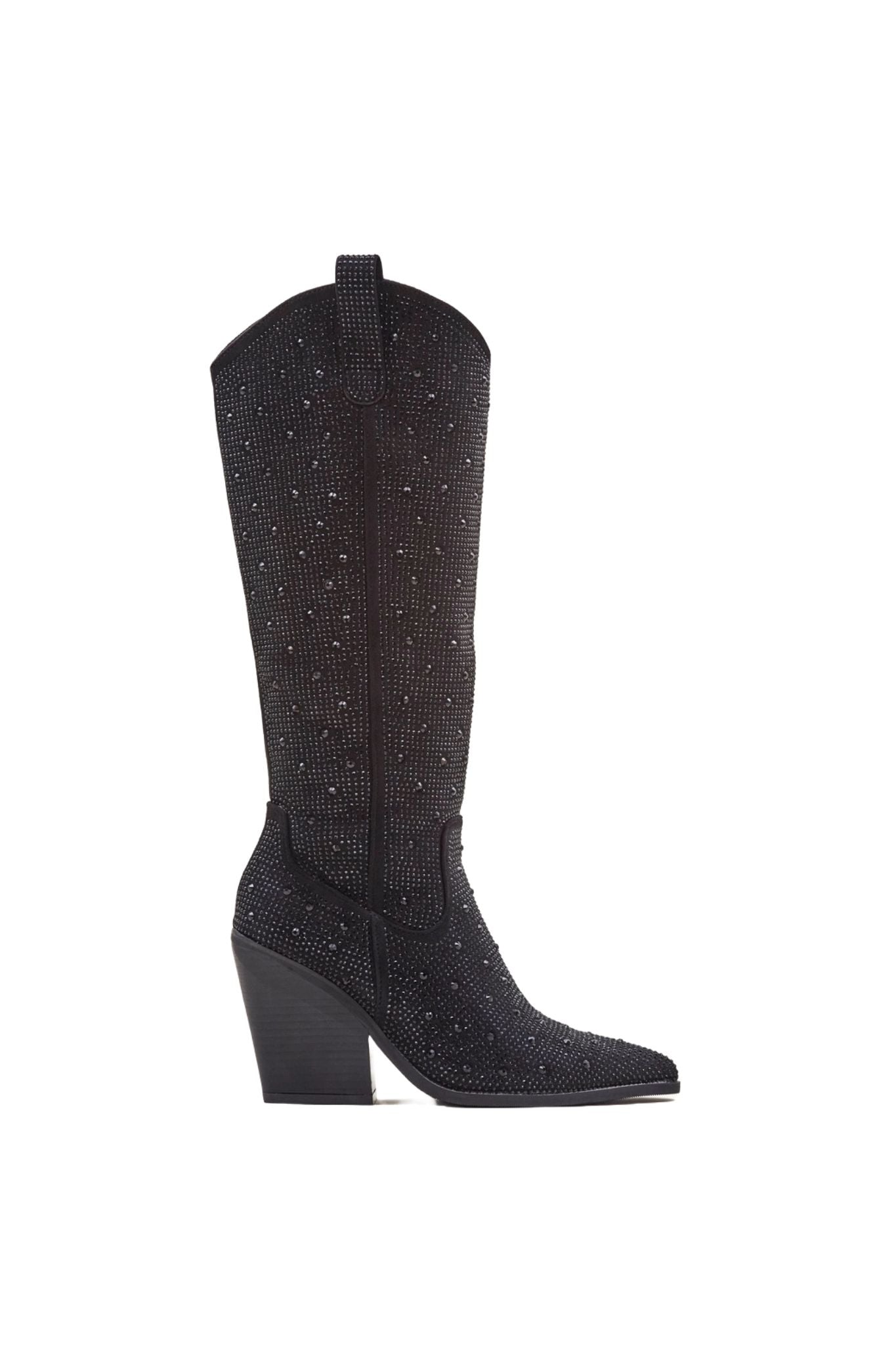 KATLE Cowboystiefel aus Synthetik - Schwarz