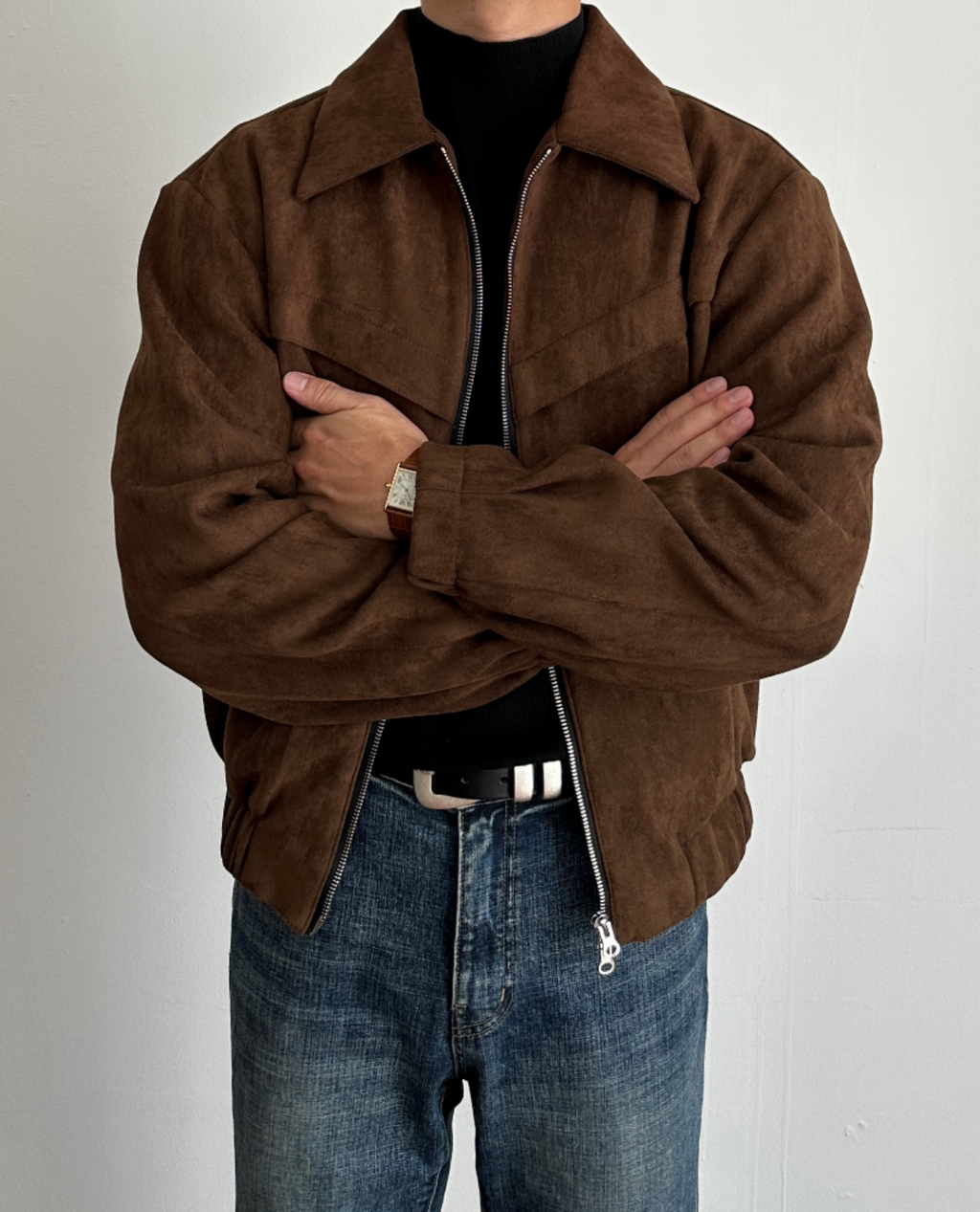 KJELL Jacke aus Veloursleder-Imitat