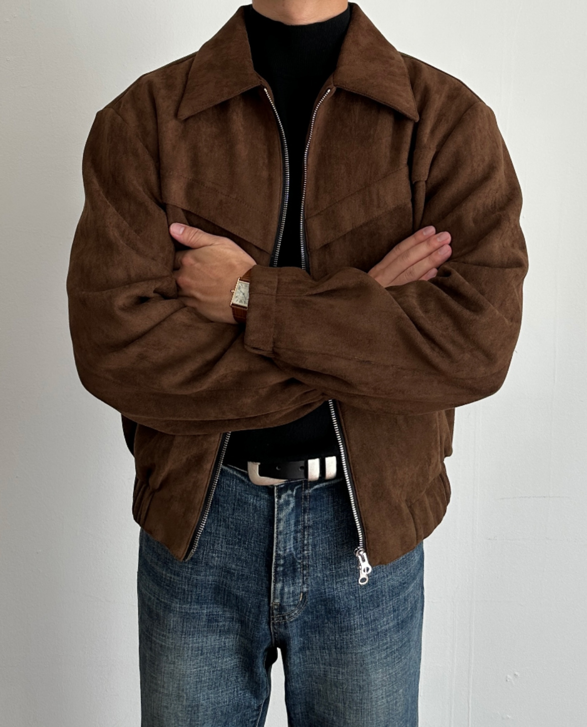 KJELL Jacke aus Veloursleder-Imitat