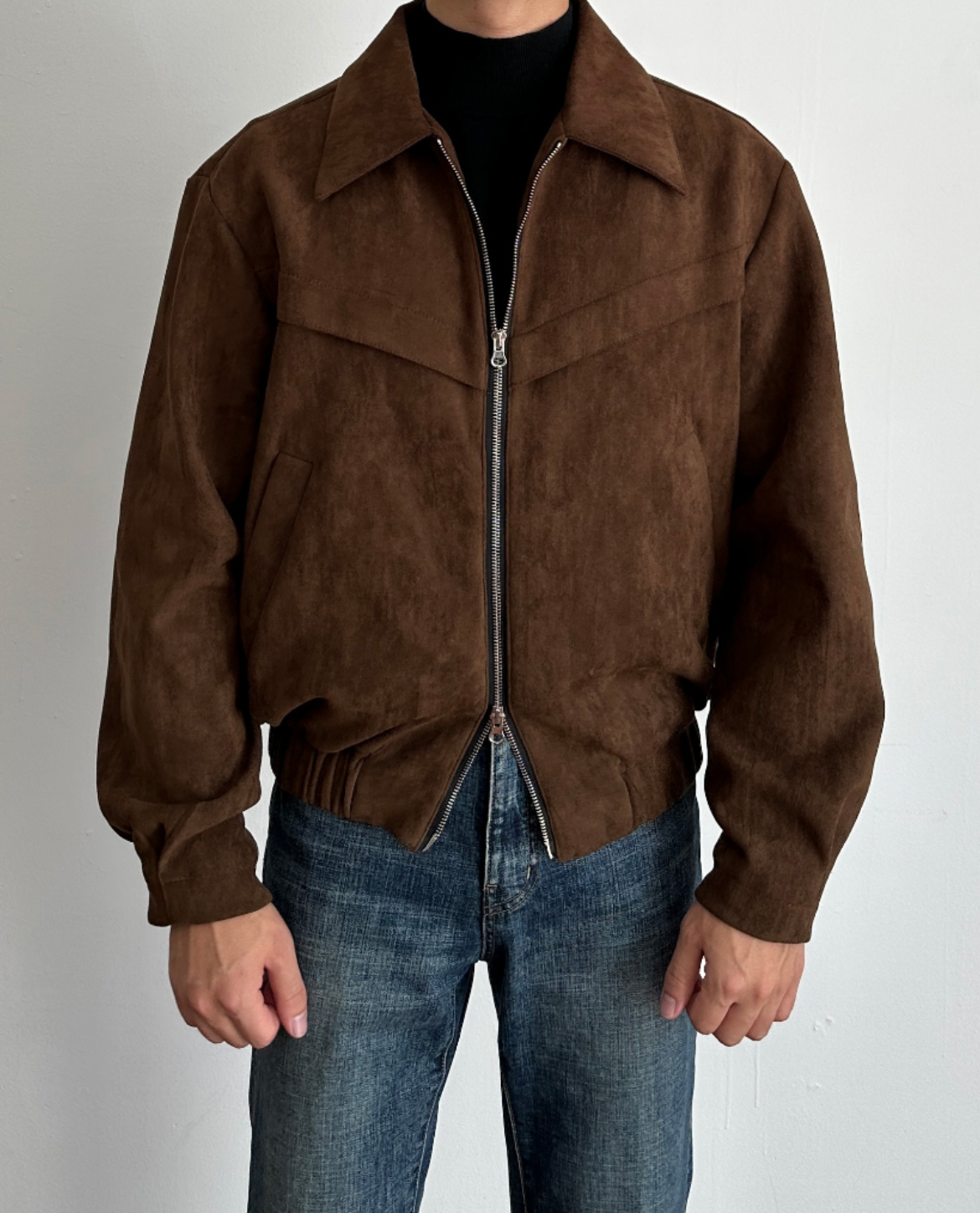 KJELL Jacke aus Veloursleder-Imitat