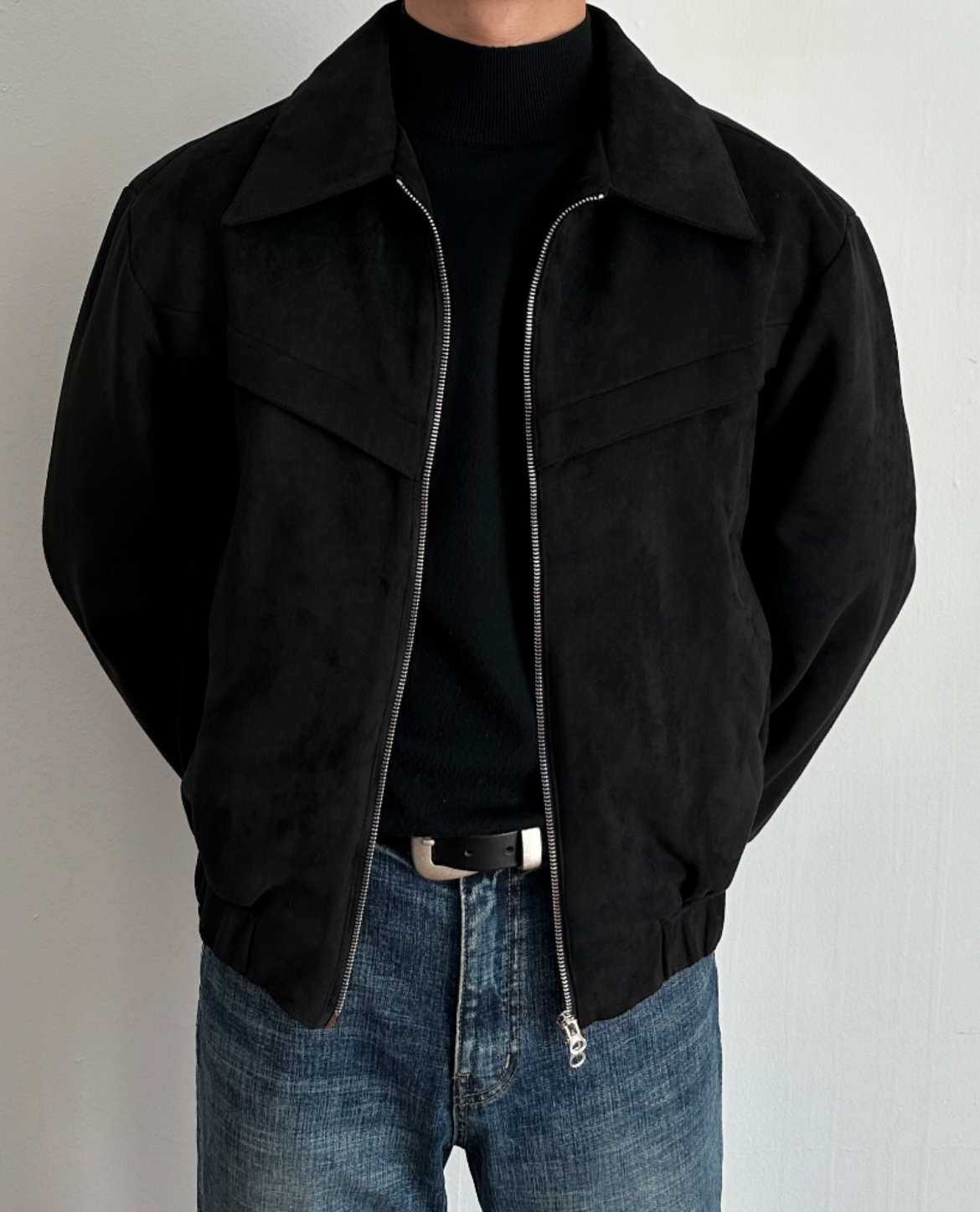 KJELL Jacke aus Veloursleder-Imitat