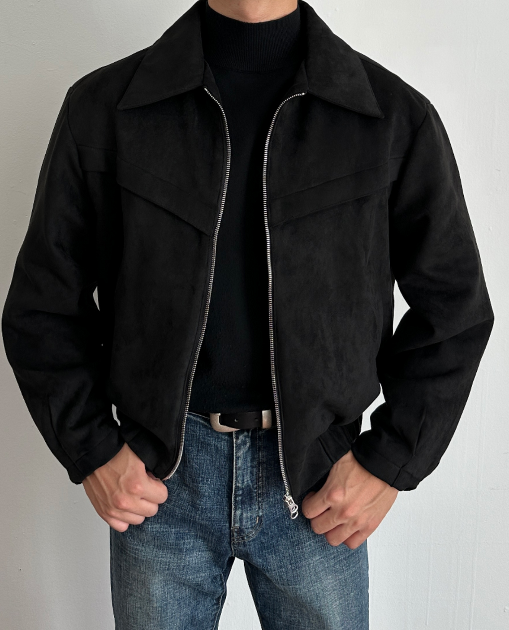 KJELL Jacke aus Veloursleder-Imitat