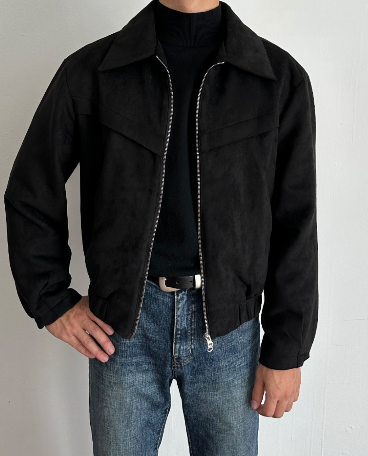 KJELL Jacke aus Veloursleder-Imitat