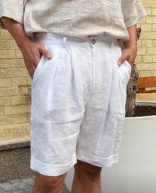 Shorts KÄLLA aus Leinen - Weiß