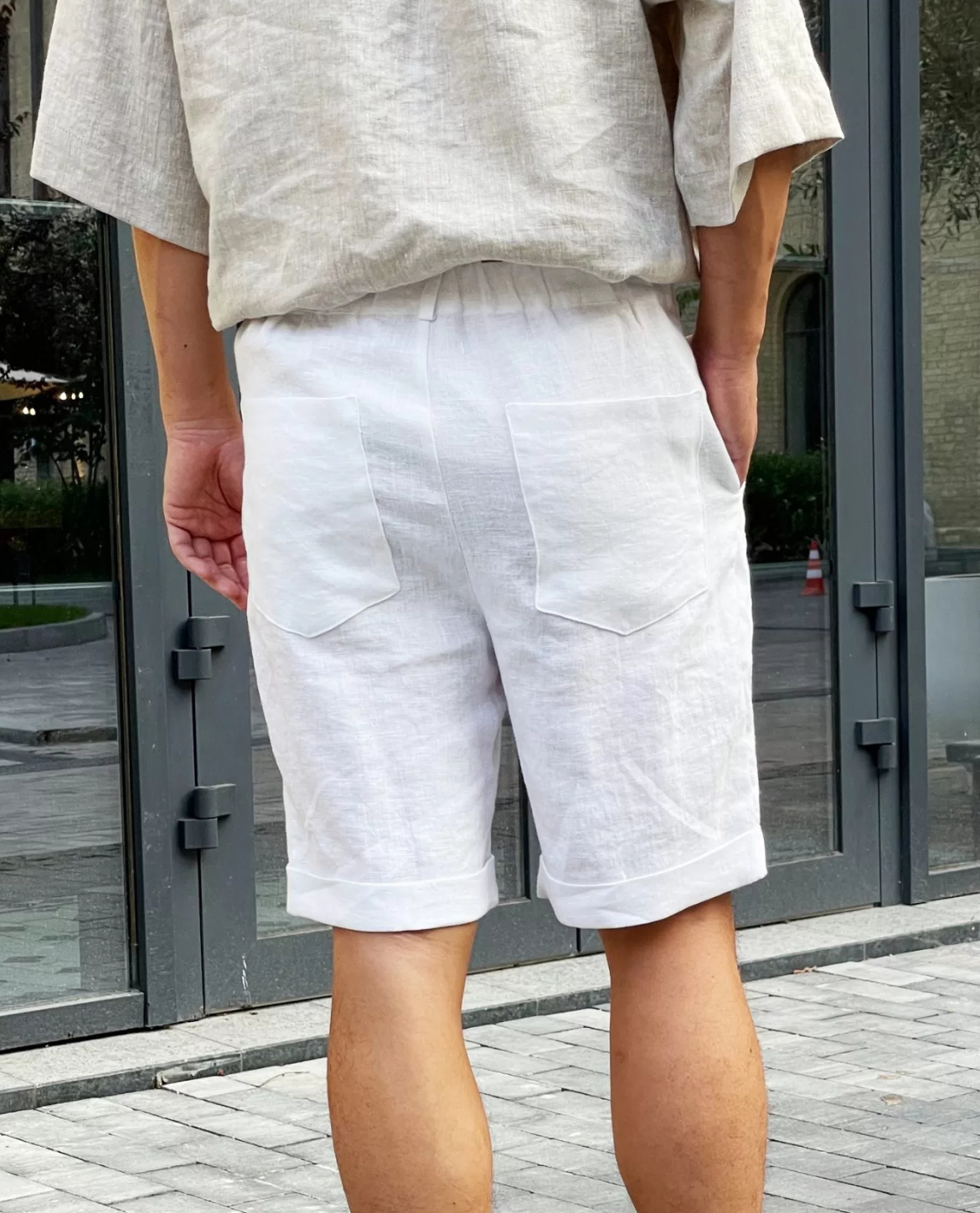 Shorts KÄLLA aus Leinen - Weiß