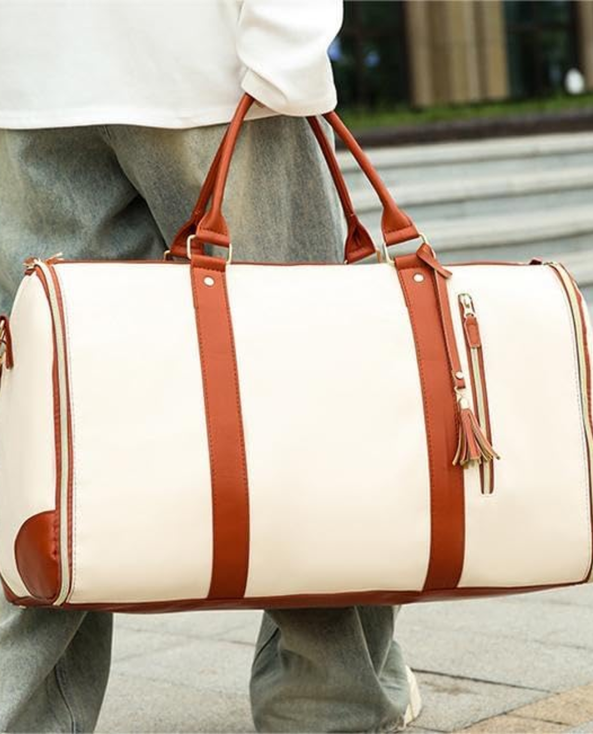 Wochenendtasche SVEN aus Polyester - Beige