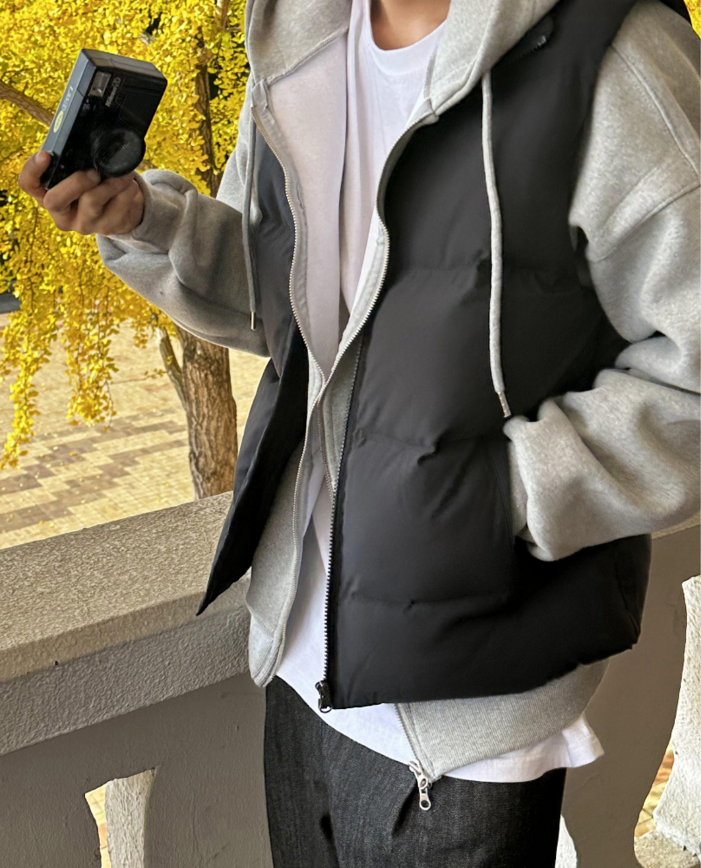 Mantel VOAR aus Nylon – Schwarz
