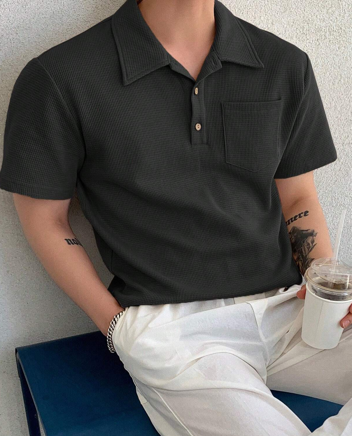 VILD Poloshirt aus Baumwollmischung