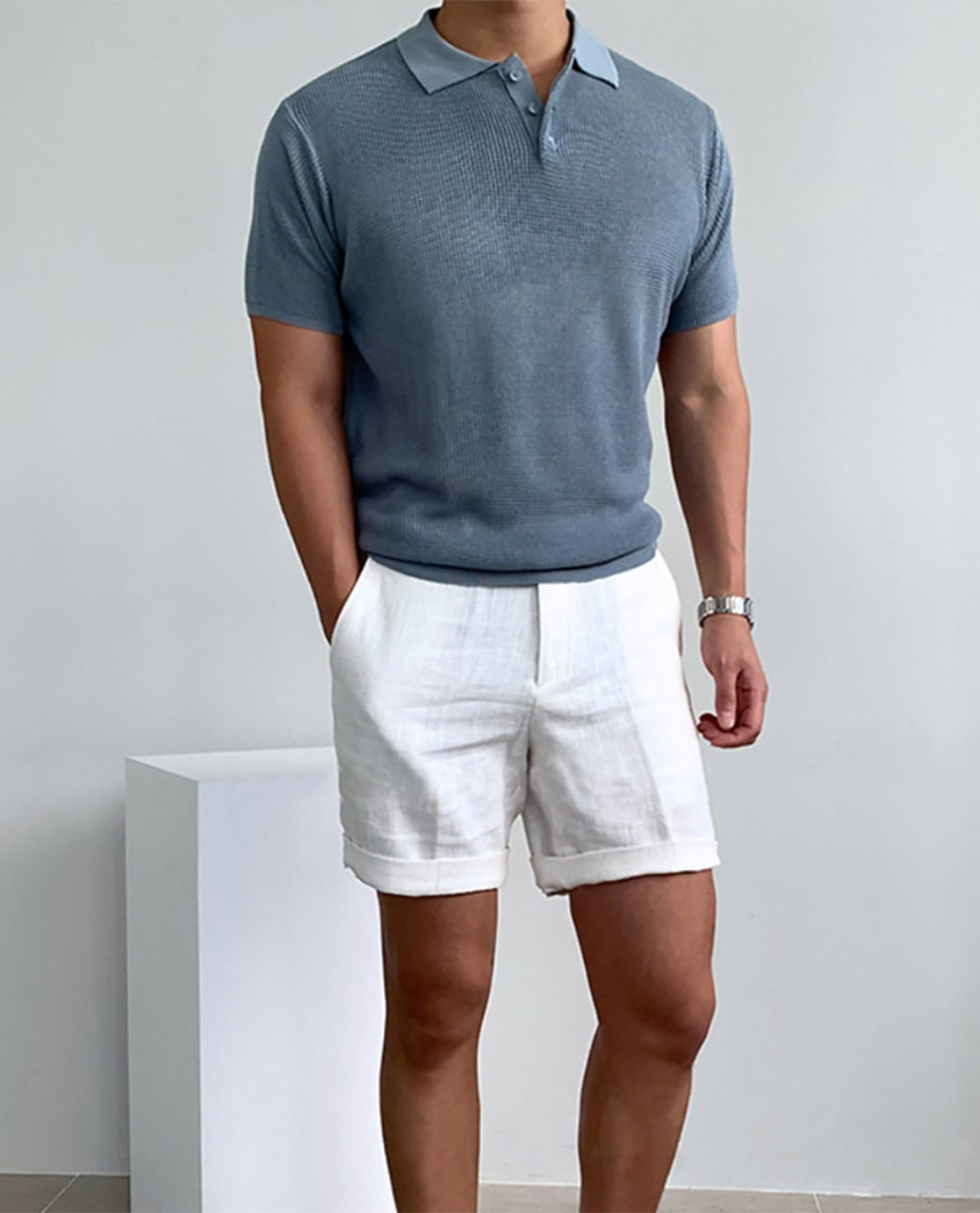 FALUN Poloshirt aus Baumwolle - Hellblau