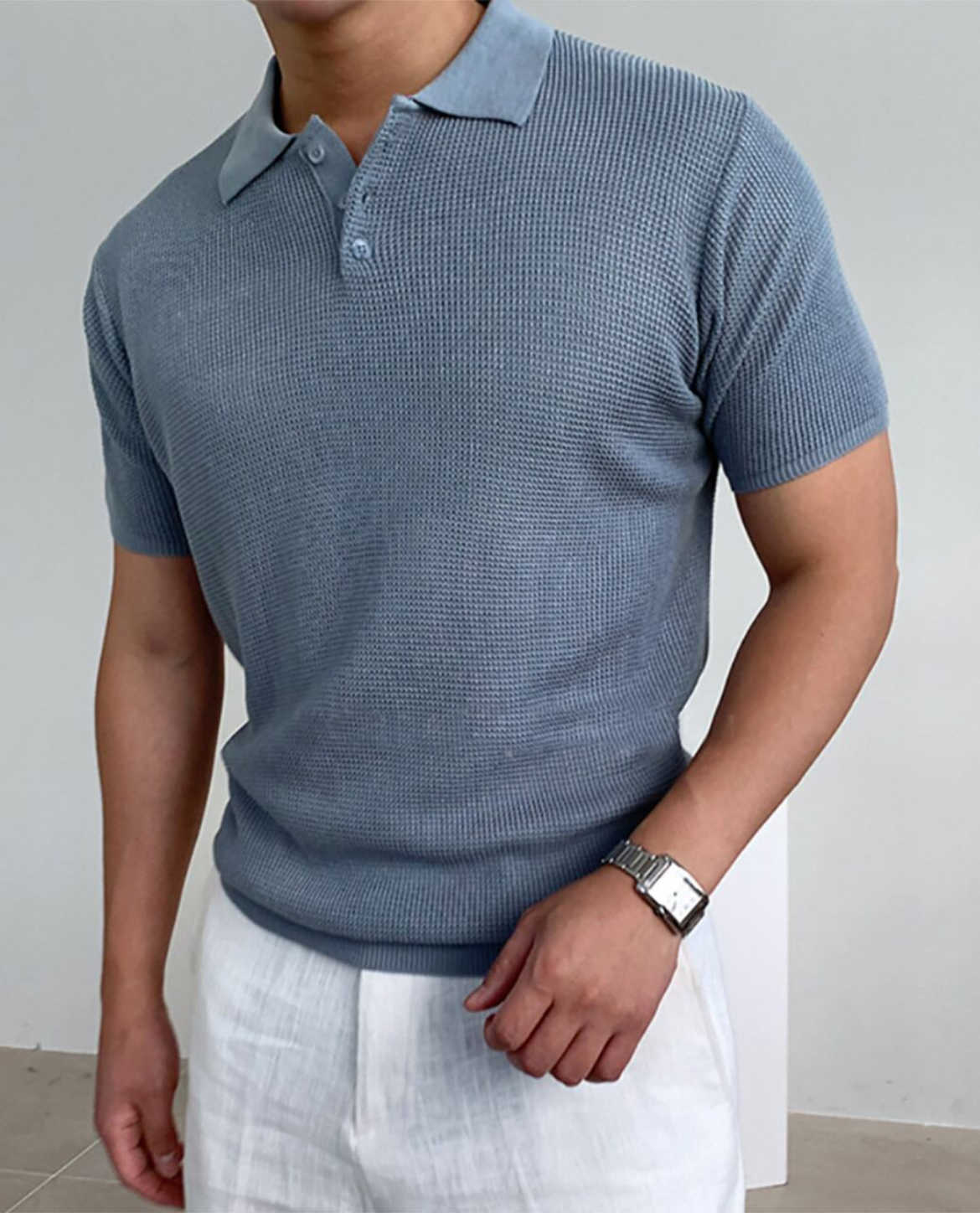 FALUN Poloshirt aus Baumwolle - Hellblau