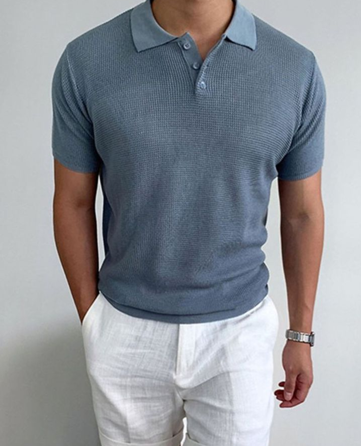 FALUN Poloshirt aus Baumwolle - Hellblau