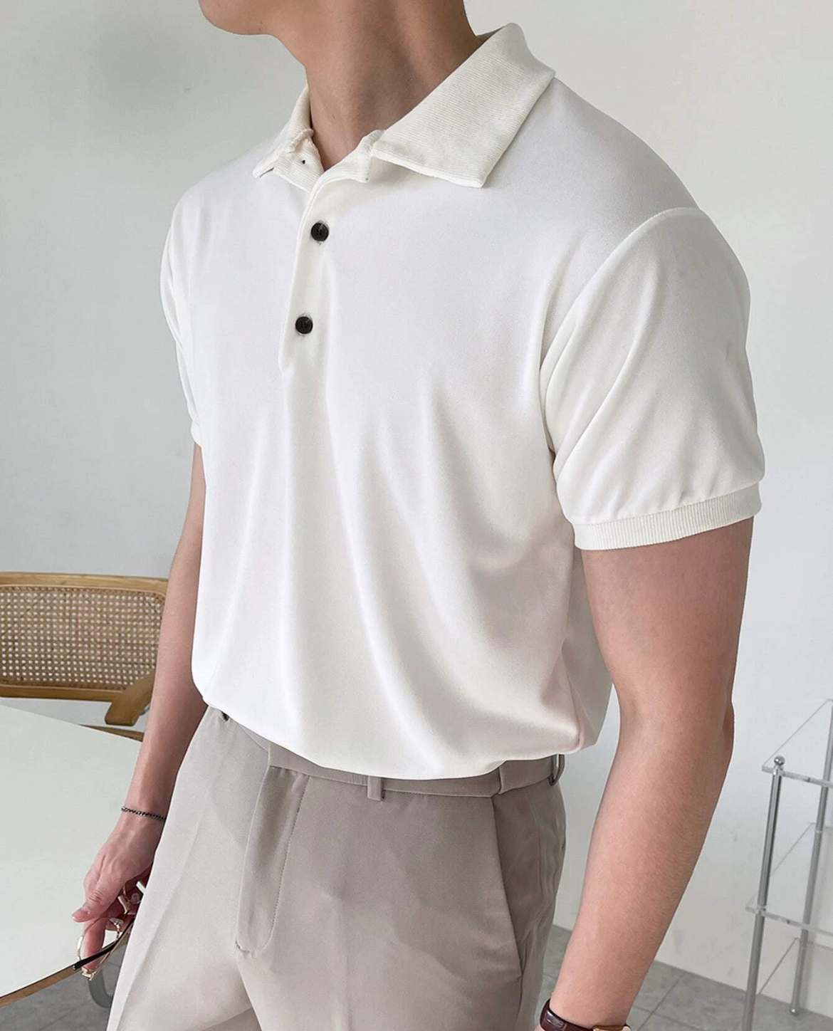 LUGN Poloshirt aus Baumwollmischung