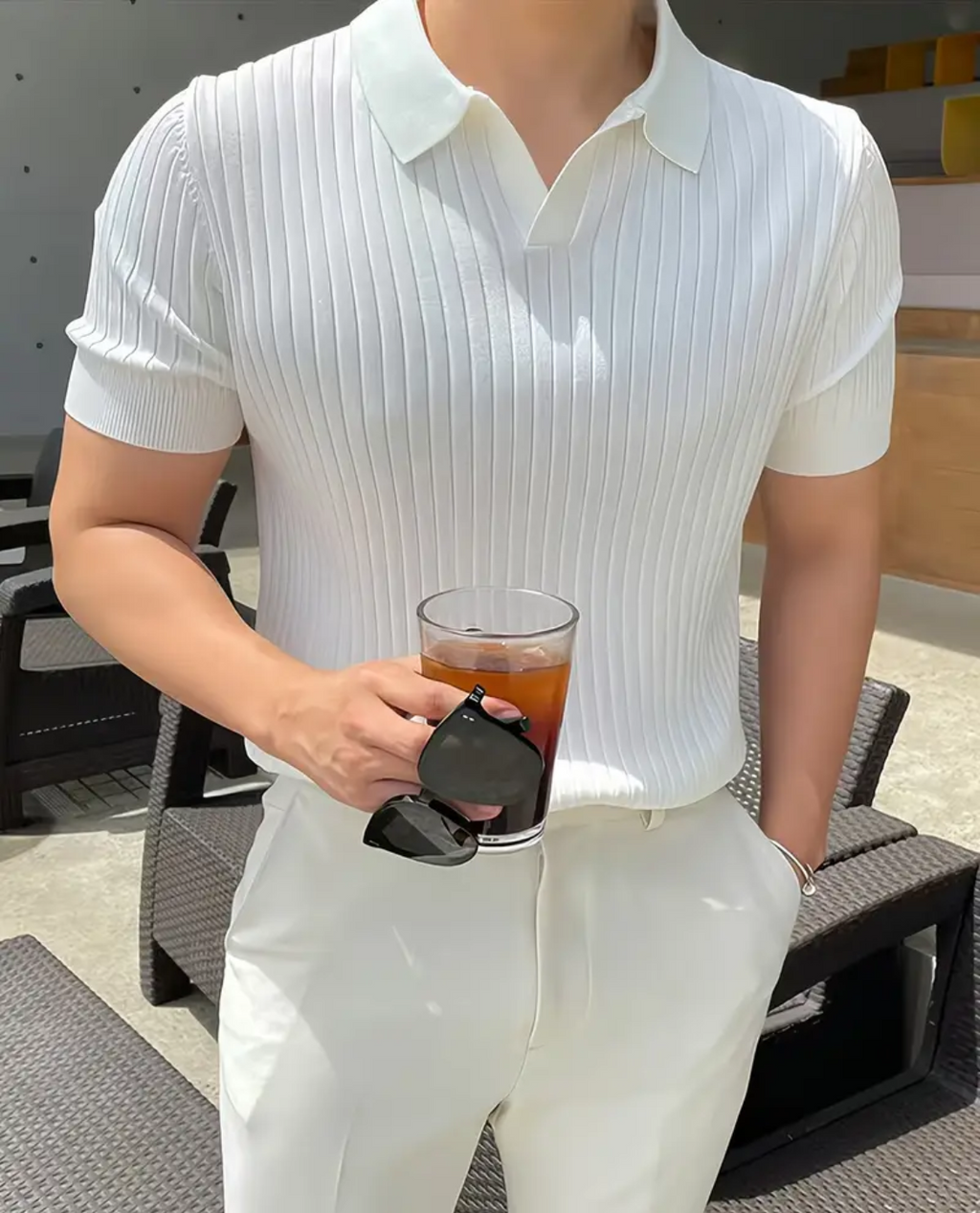 VÄG Poloshirt aus Baumwolle - Weiß