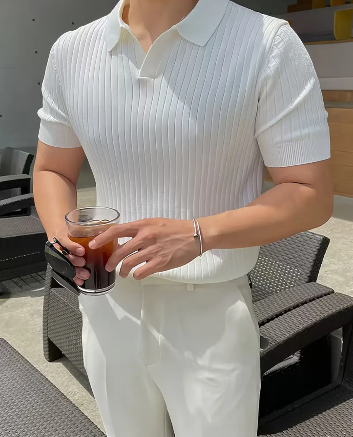 VÄG Poloshirt aus Baumwolle - Weiß