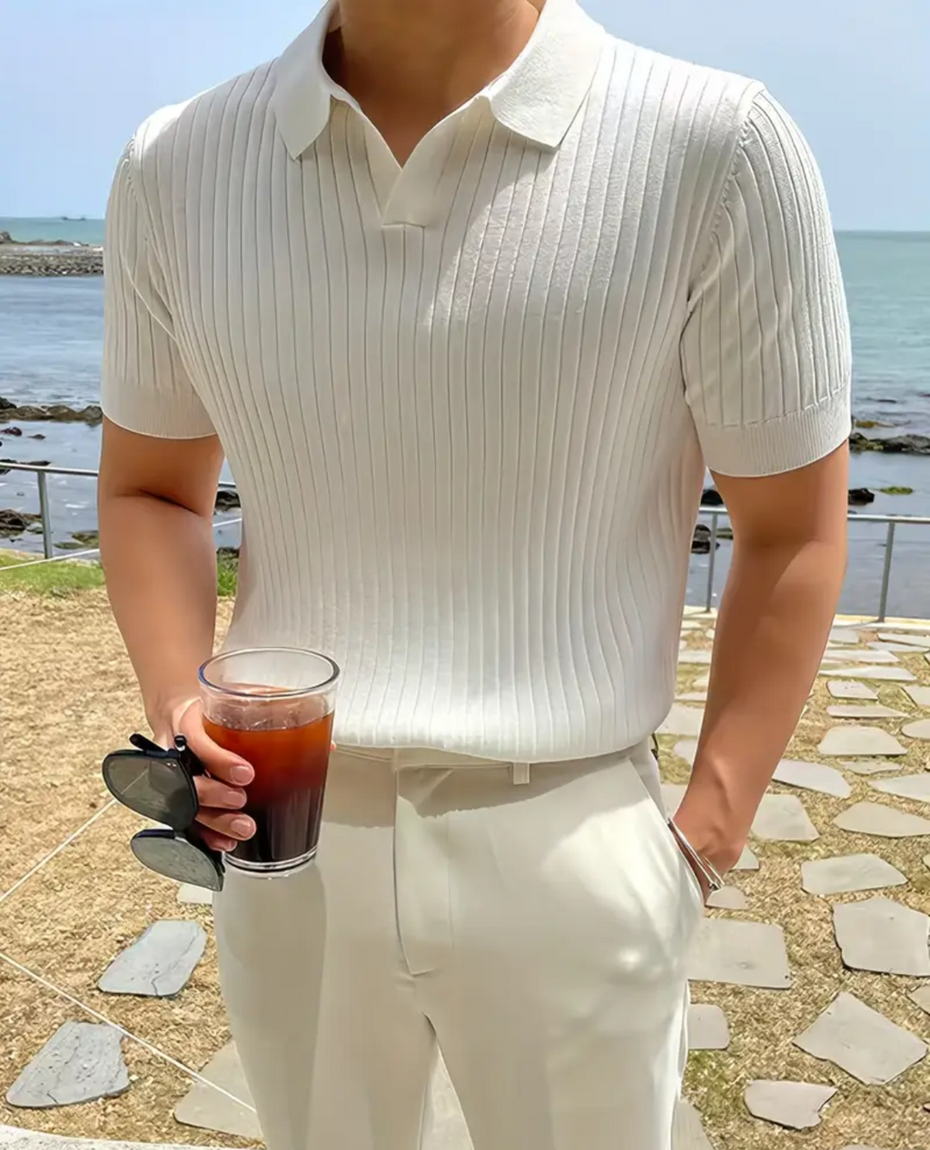 VÄG Poloshirt aus Baumwolle - Weiß