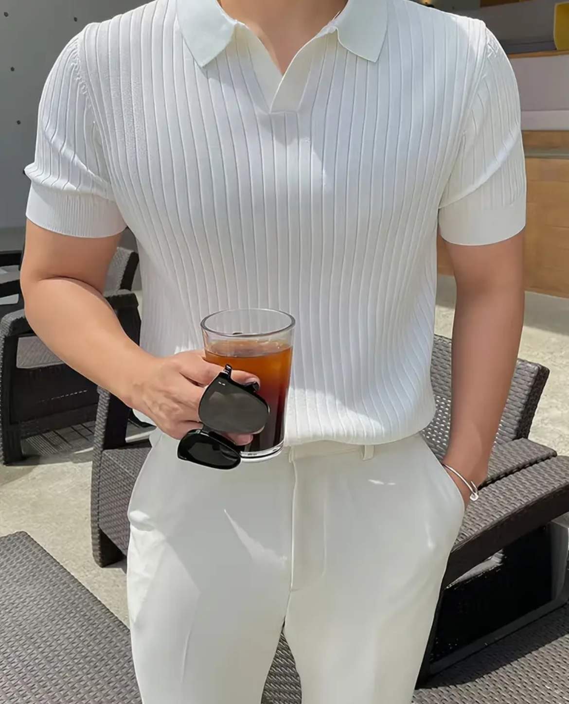 VÄG Poloshirt aus Baumwolle - Weiß