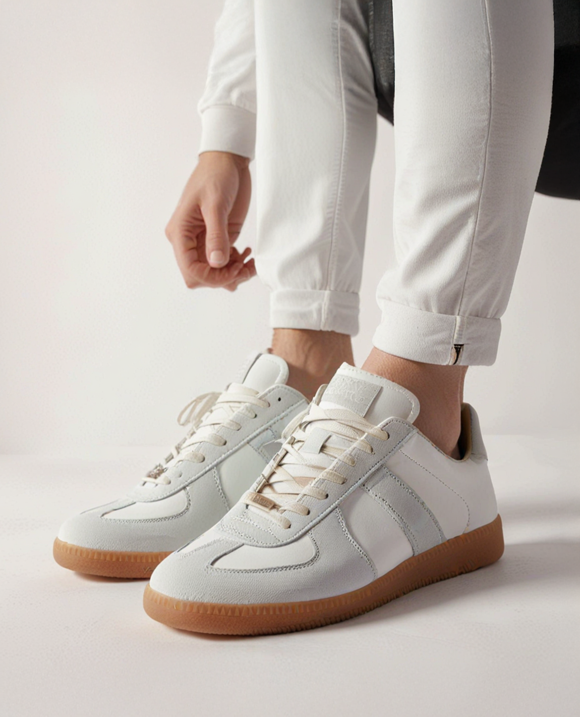 Sneaker MALIN aus Leder und Wildleder