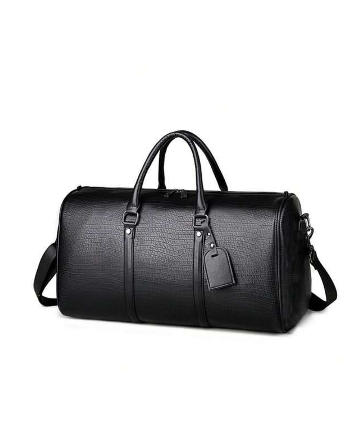 48h-Reisetasche TYRA aus Leder - Schwarz