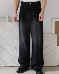 Jeans HORUND i denim - Antracitgrå