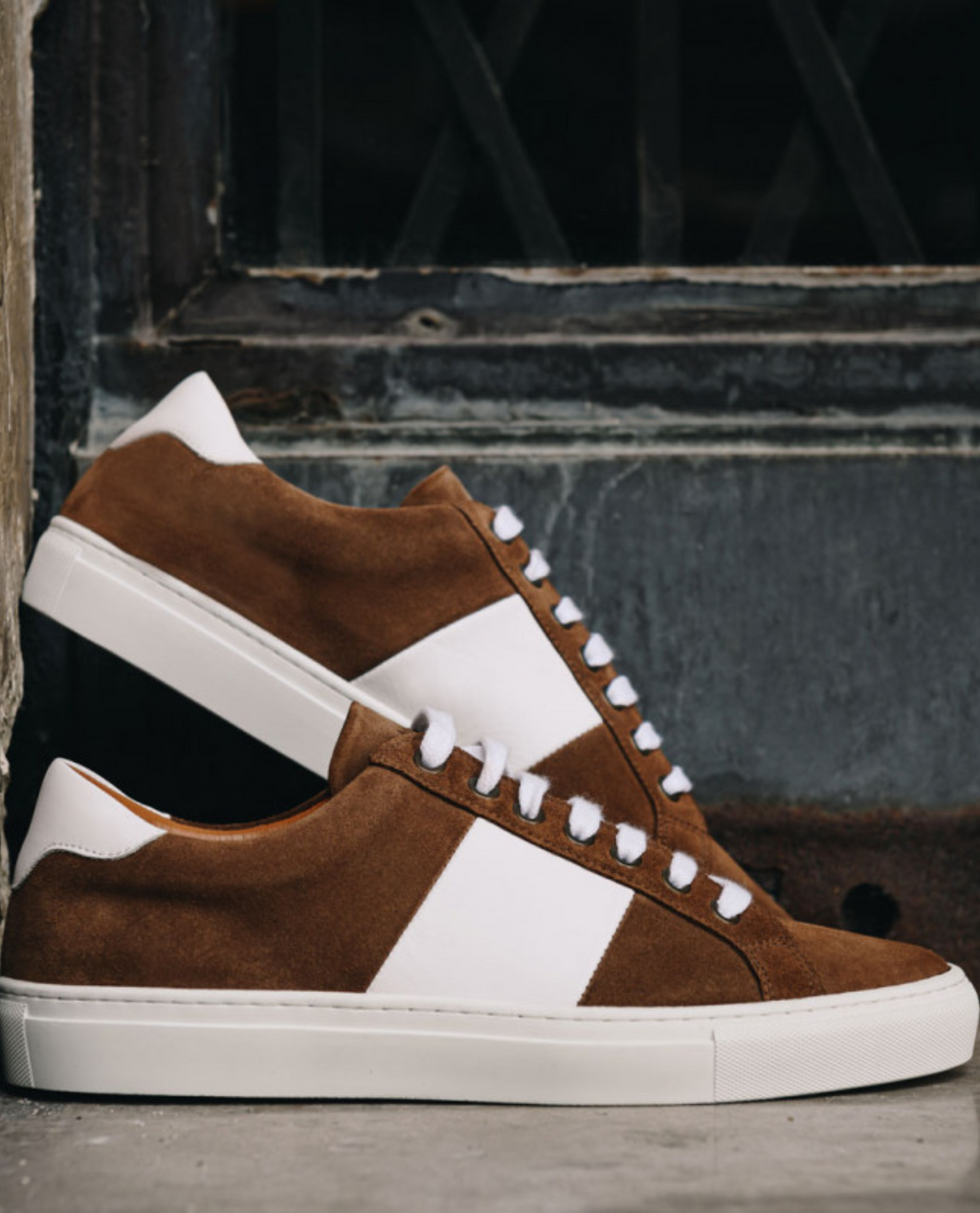 GUSTAV Sneaker aus Leder - Weiß