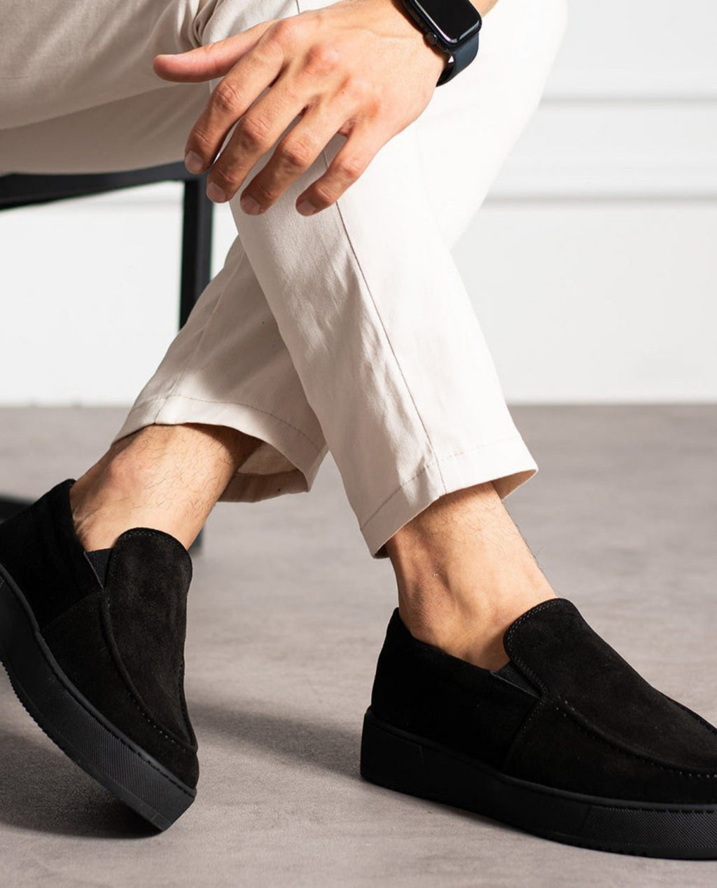 Loafer TYRESO aus Wildleder – Schwarz