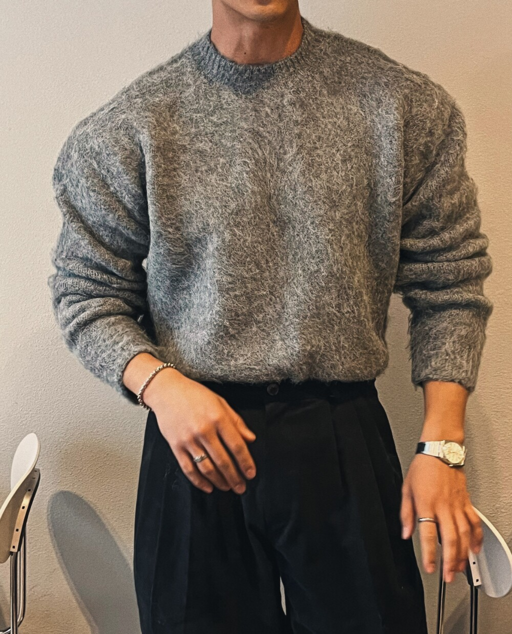Strickpullover SANNA aus Mohair und Wolle