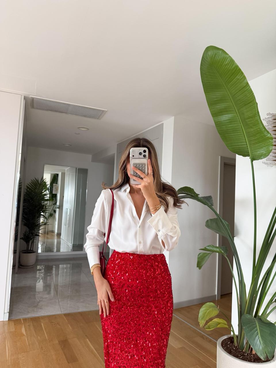NOGIL Bluse aus Satin - Weiß