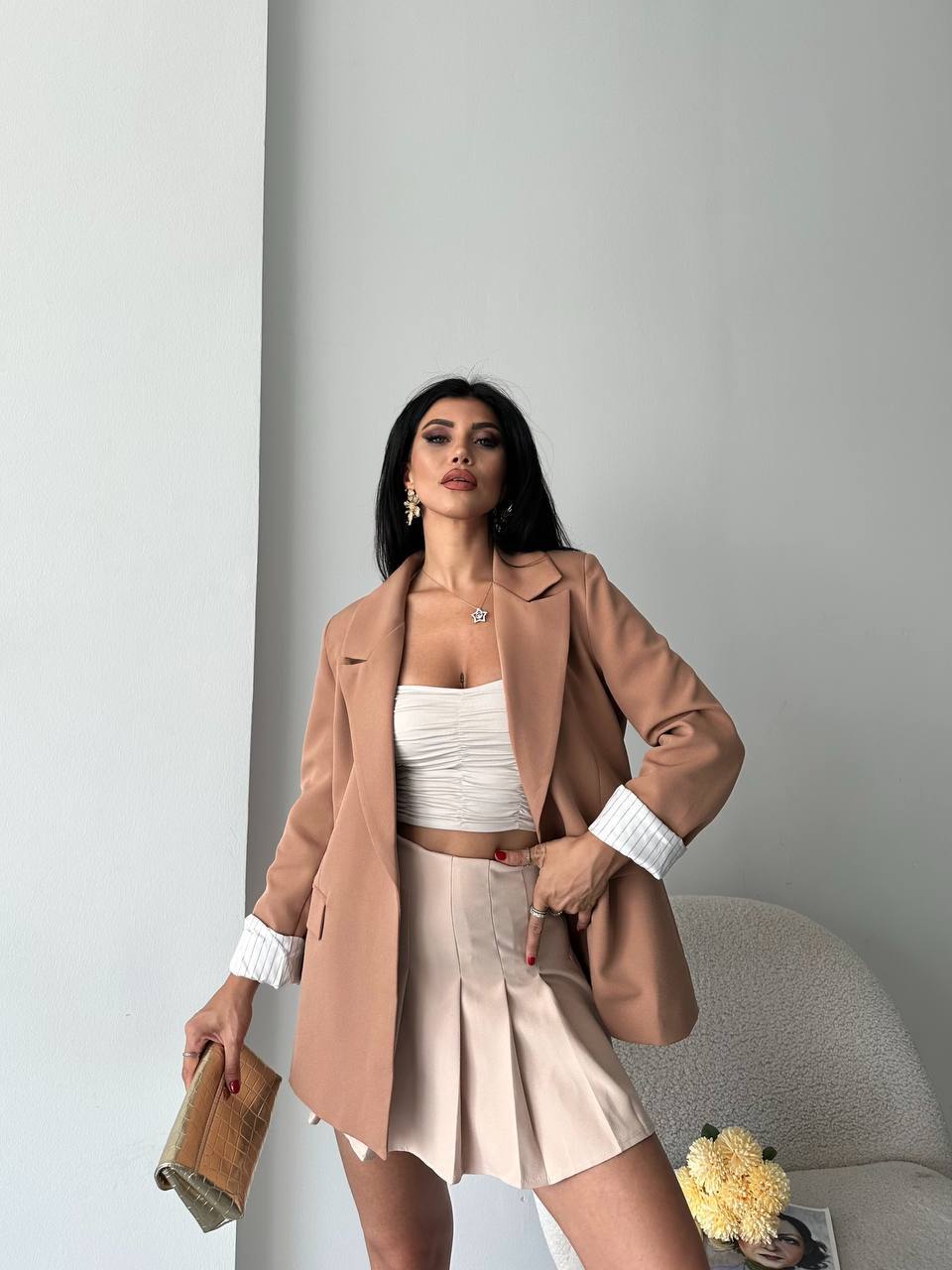 Blazer YIGURD aus Polyester - Camel