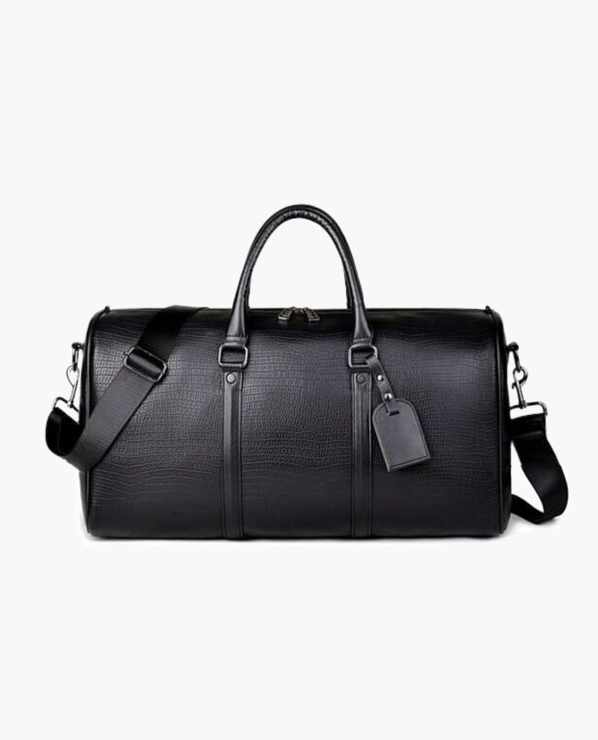 48h-Reisetasche TYRA aus Leder - Schwarz