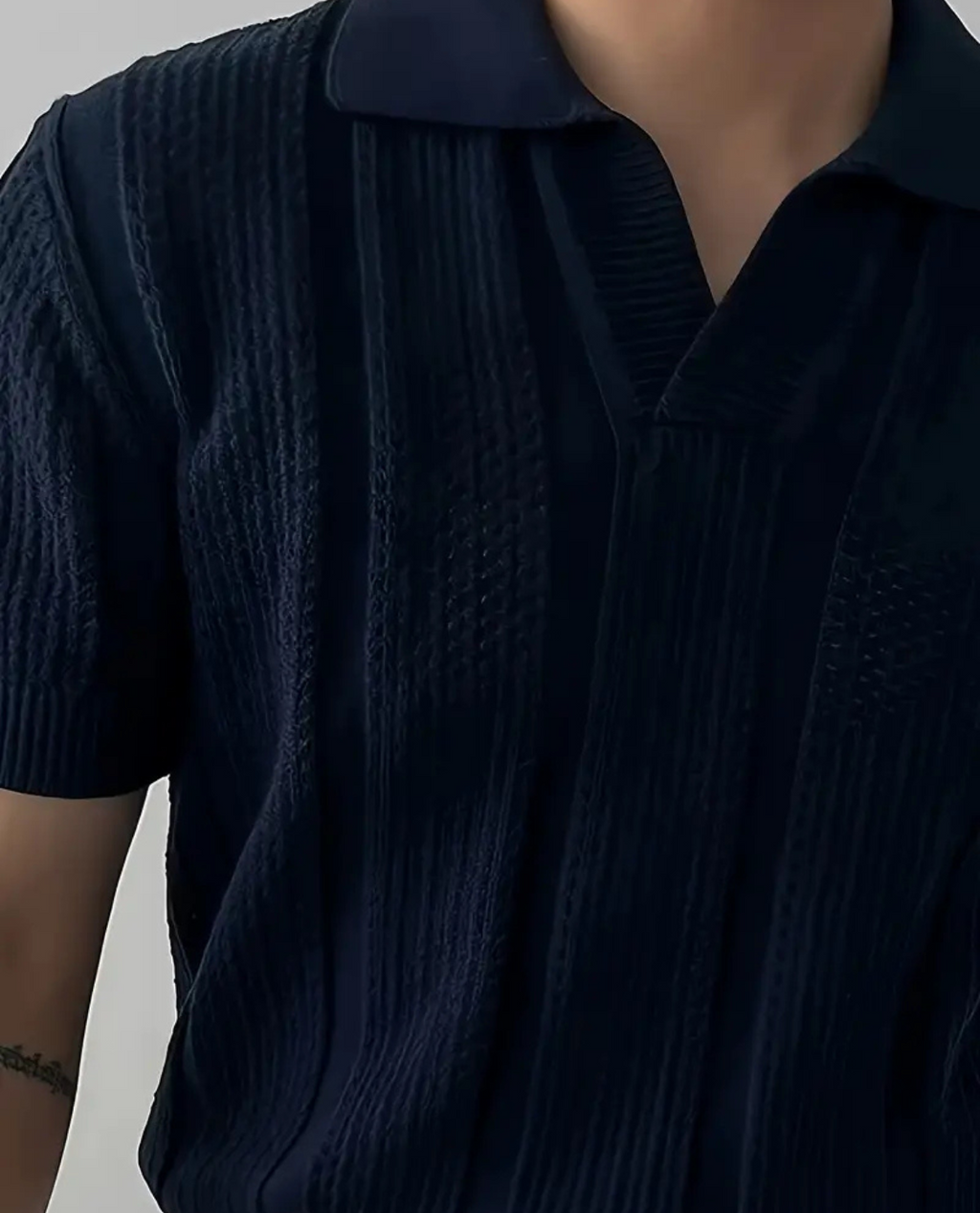 Poloshirt DAL aus leichtem Strickmix