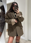 Blazer ILDER aus Synthetik - Khaki