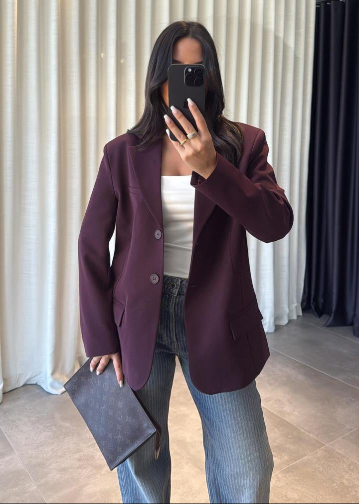 Blazer CJARNE aus Stoff - Bordeaux