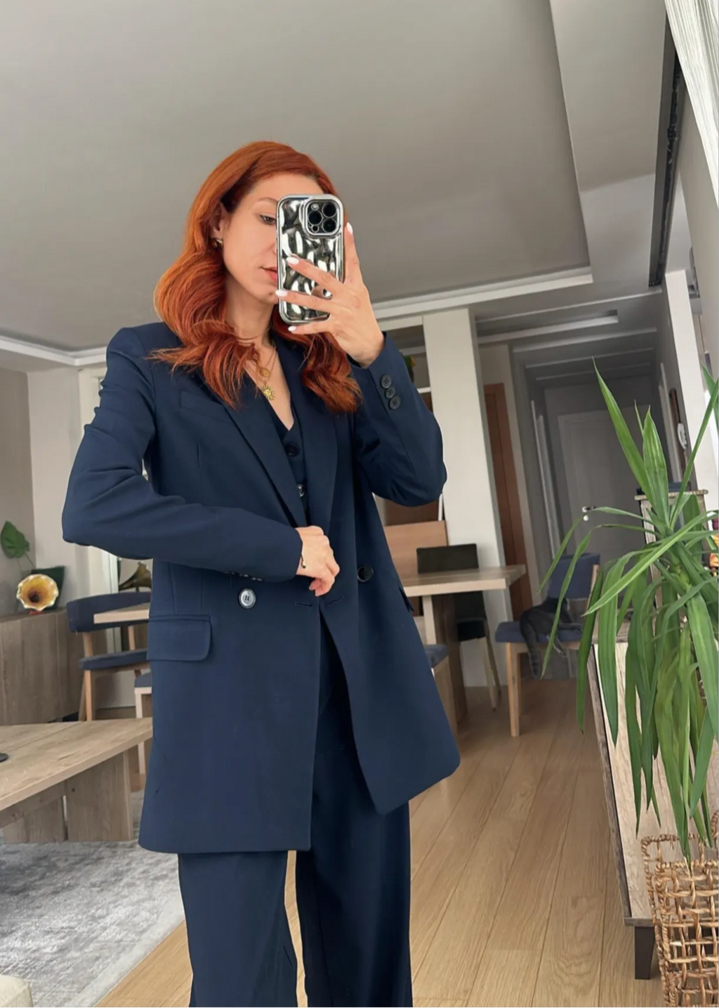 LAV Kostüm-Set aus Stoff - Unisex Nachtblau