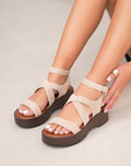 Sandalen GROP aus Wildlederimitat - Unisex Beige