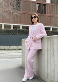 QOLGER Set aus Wolle und Polyester - Hellmauve