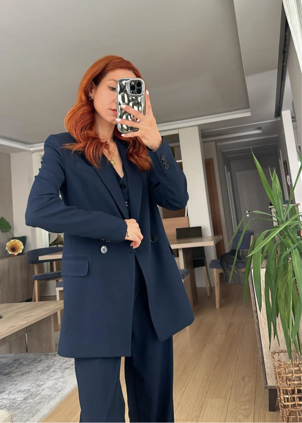 LAV Kostüm-Set aus Stoff - Unisex Nachtblau