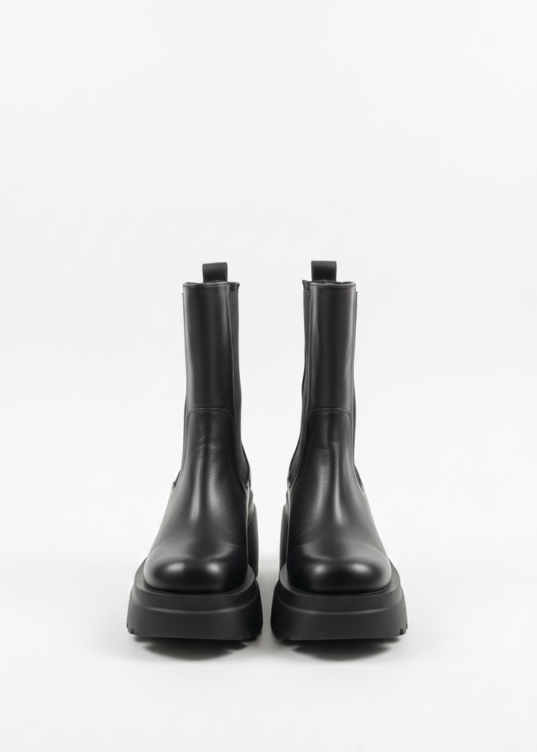 Stiefeletten FOGNE aus Leder - Schwarz