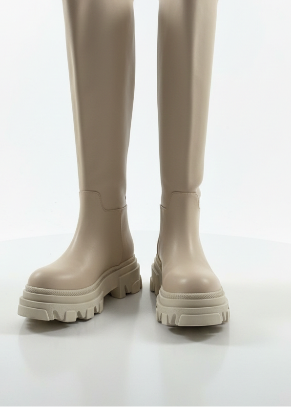 Stiefeletten OAGNE aus Kunstleder - Beige