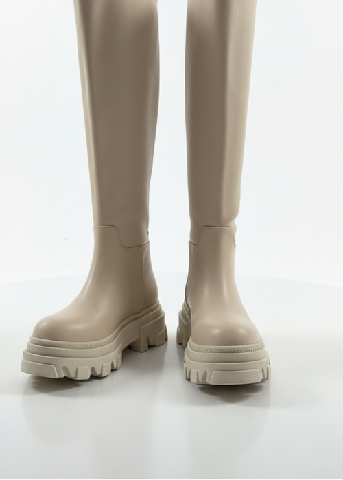 Stiefeletten OAGNE aus Kunstleder - Beige