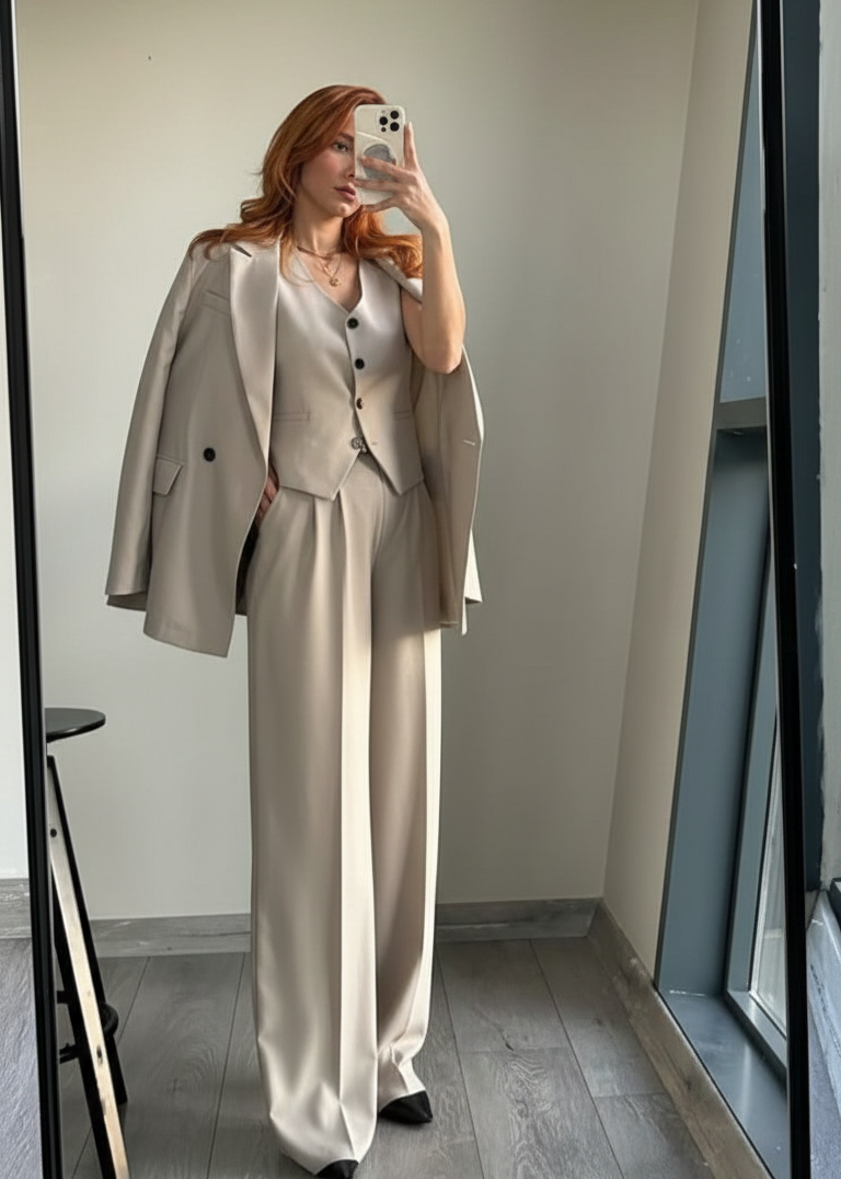 JOLGER Anzug-Set aus Stoff - Beige