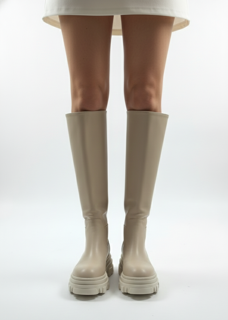 Stiefeletten OAGNE aus Kunstleder - Beige