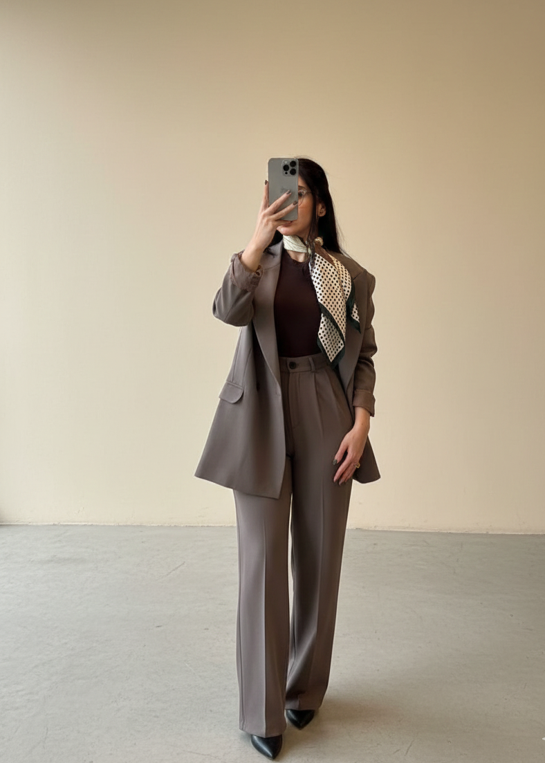 JYVASKYLA Set aus Stoff - Taupe