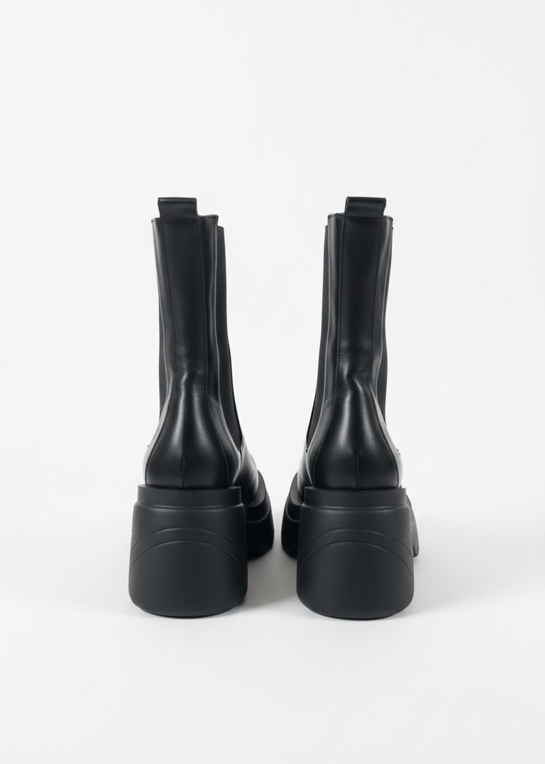 Stiefeletten FOGNE aus Leder - Schwarz