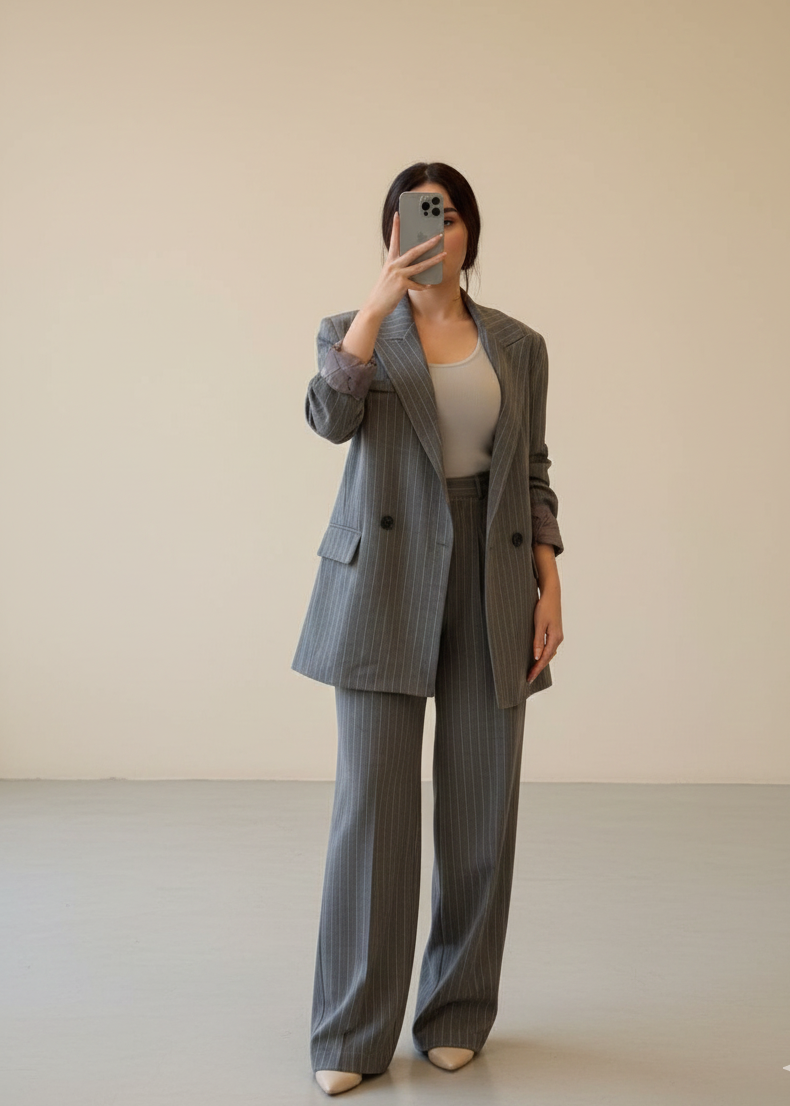 Set BENTE aus Stoff - Dunkelgrau