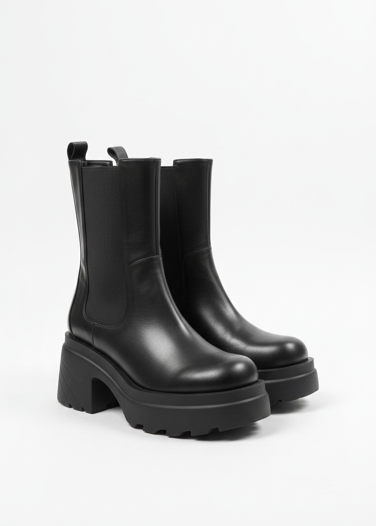 Stiefeletten FOGNE aus Leder - Schwarz