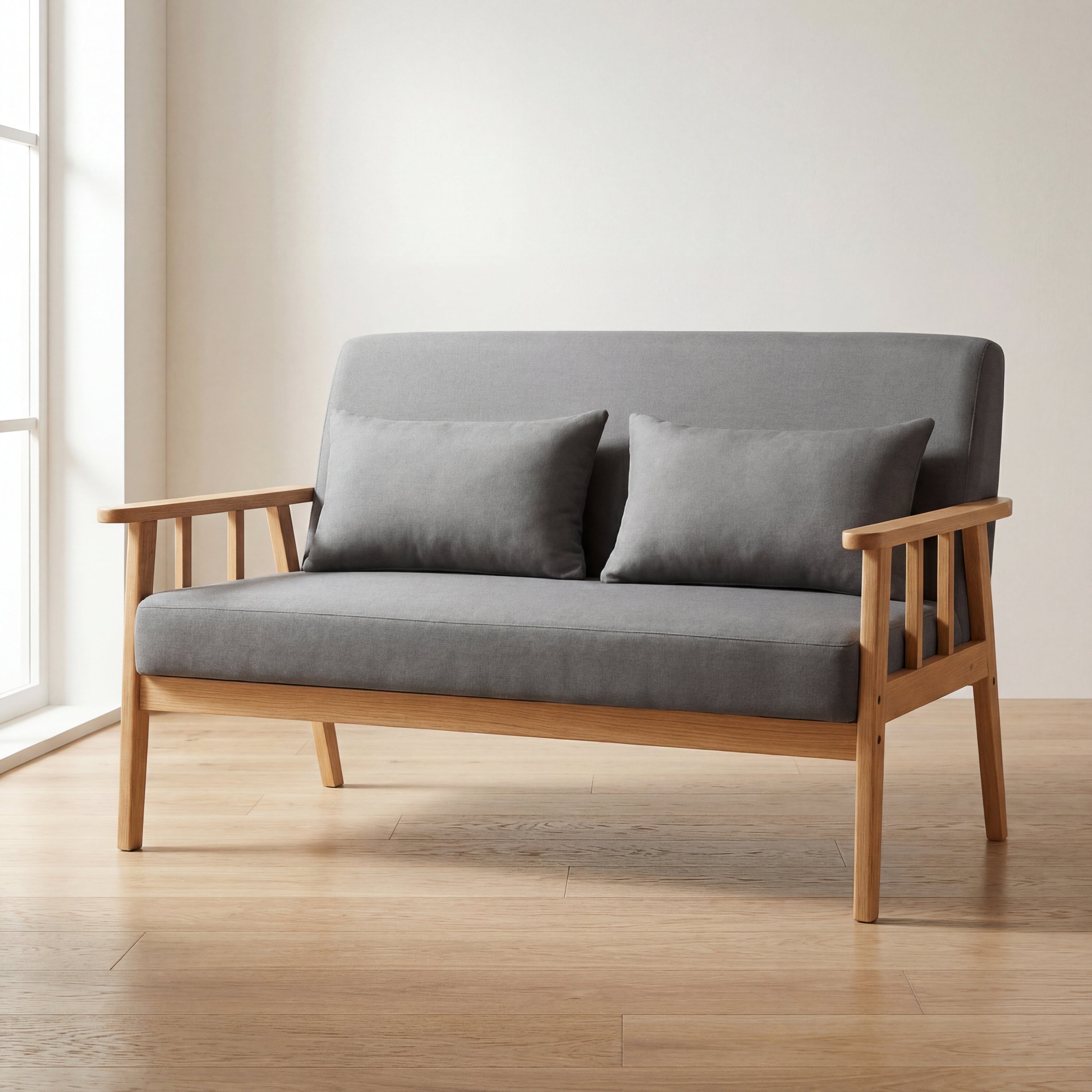 Skandinavisches Sofa aus Holz