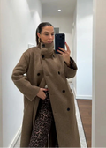 Jacke ONGMAR aus Wolle - Taupebraun