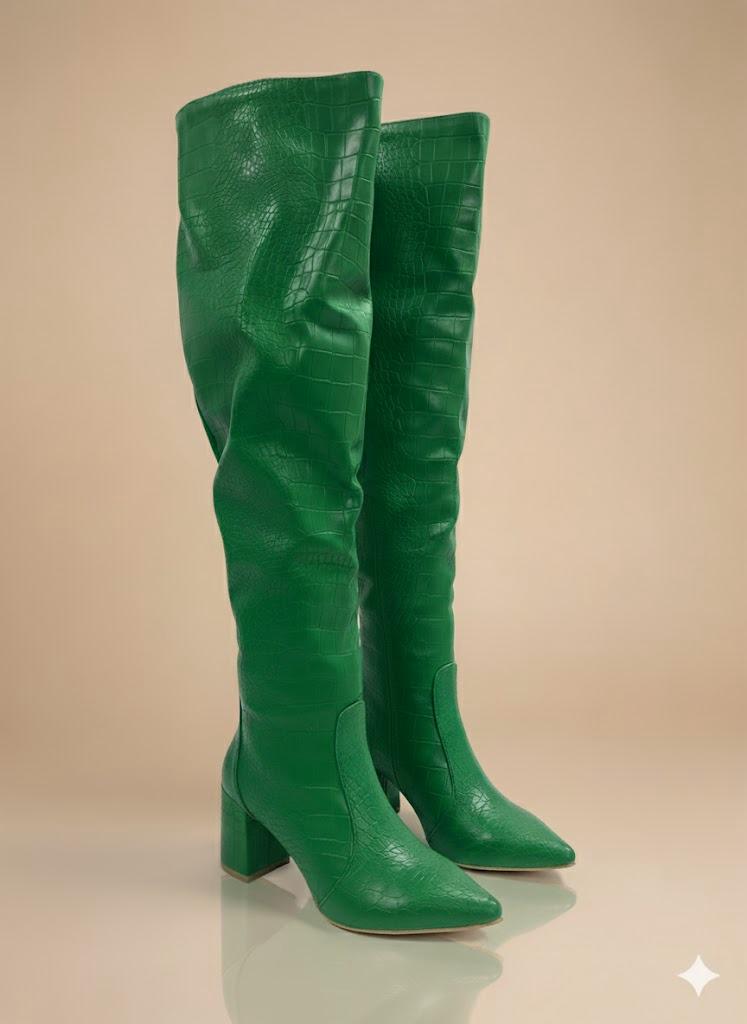 QRJAN Stiefel aus Kunstleder
