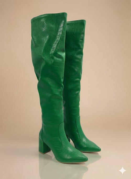 QRJAN Stiefel aus Kunstleder