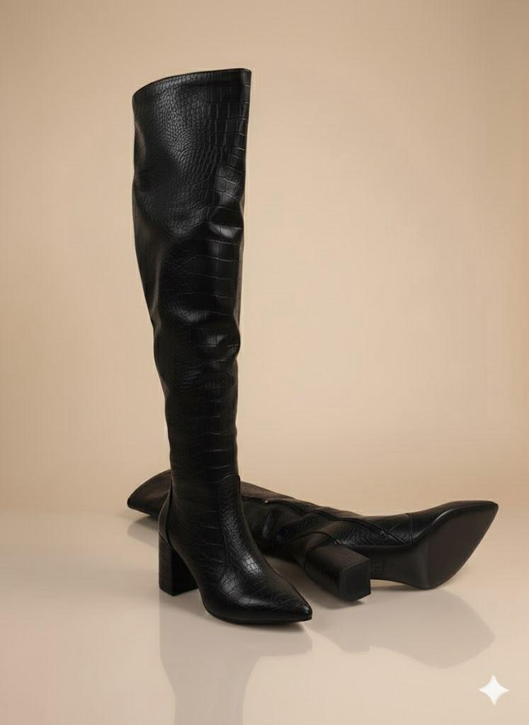 QRJAN Stiefel aus Kunstleder
